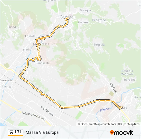L71 Bus Line Map