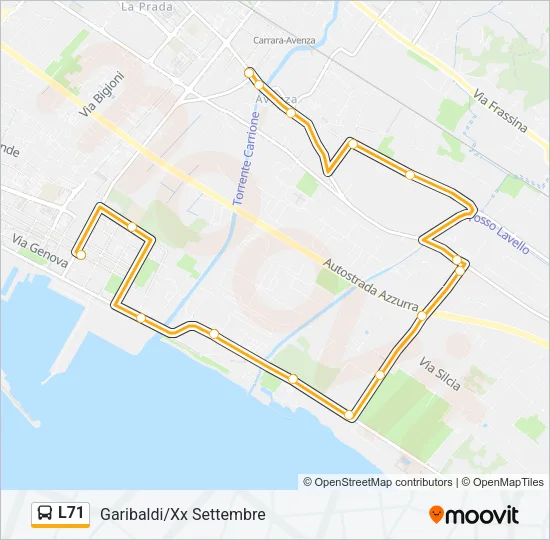 L71 Bus Line Map