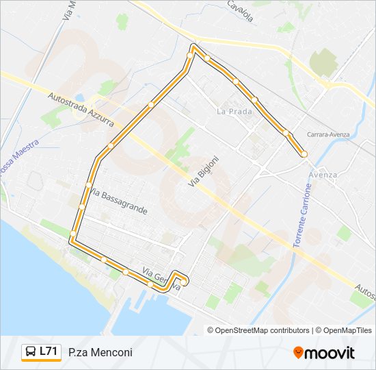 L71 Bus Line Map