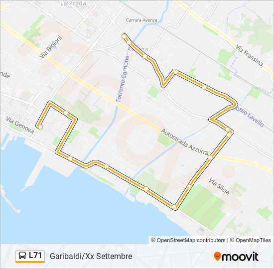 L71 bus Line Map