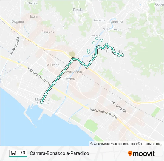 L73 Bus Line Map
