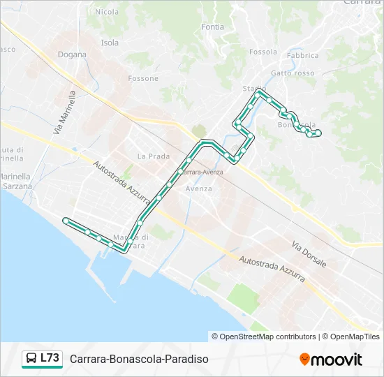 L73 Bus Line Map