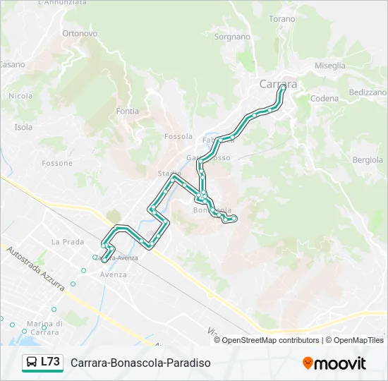 L73 Bus Line Map