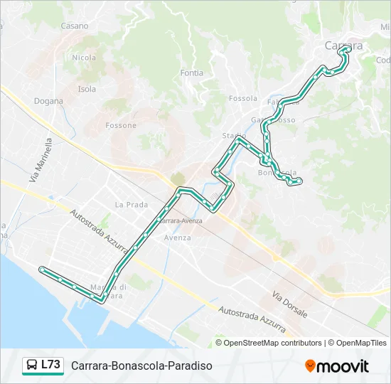 L73 Bus Line Map