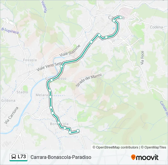 L73 Bus Line Map