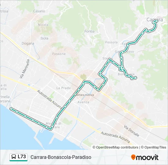 L73 Bus Line Map