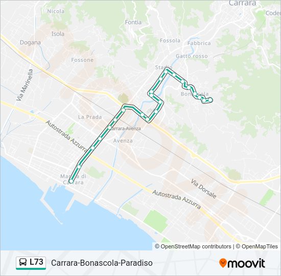 L73 Bus Line Map