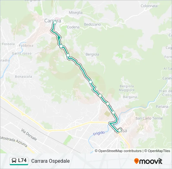 L74 Bus Line Map