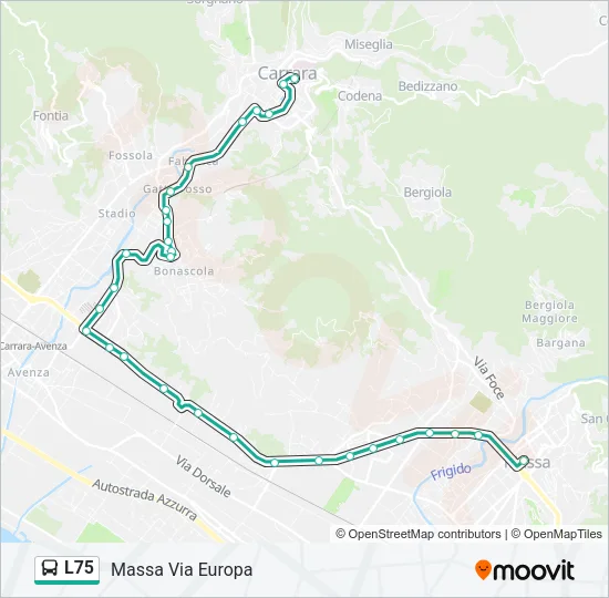 L75 Bus Line Map