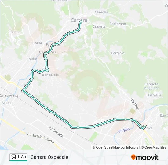 L75 Bus Line Map