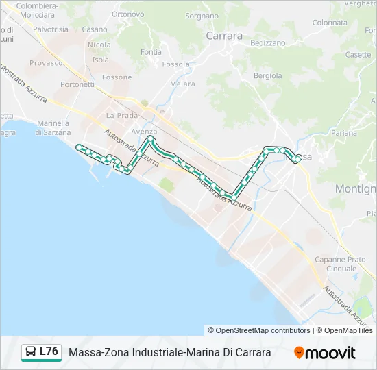 L76 Bus Line Map