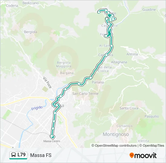 Percorso linea bus L79