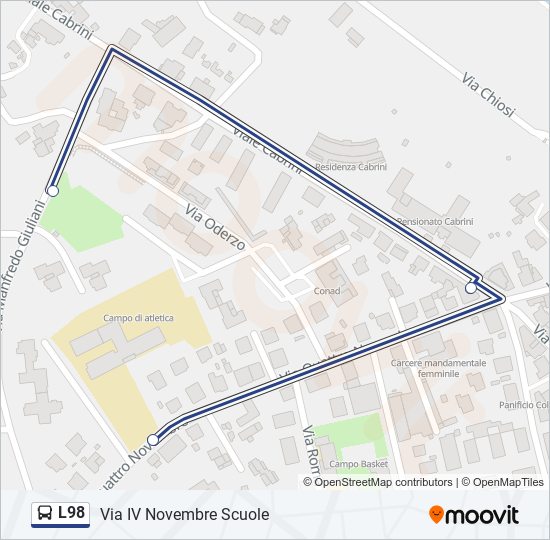 L98 bus Line Map