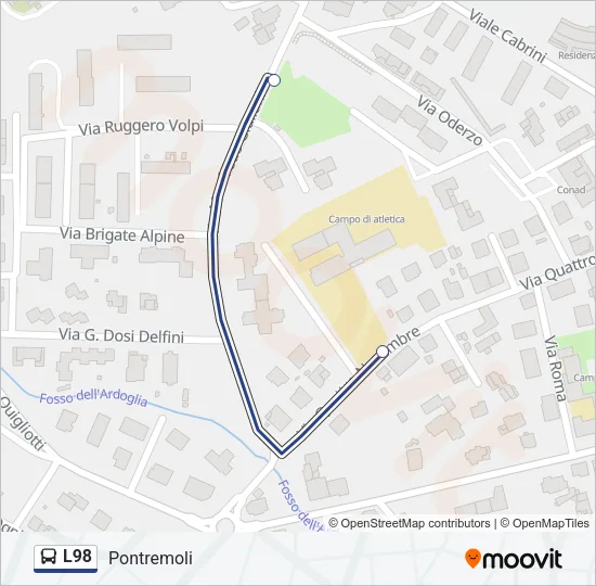 L98 Bus Line Map
