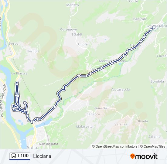 L100 Bus Line Map