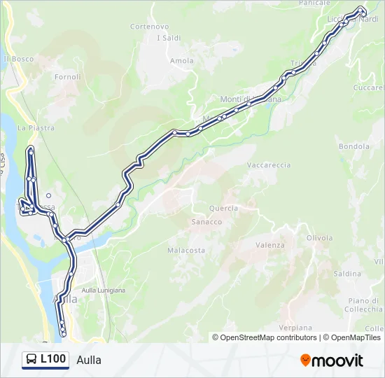 L100 Bus Line Map