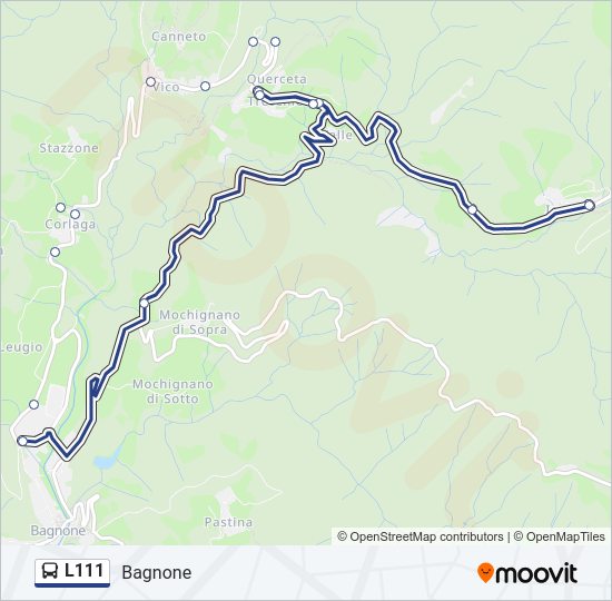 L111 bus Line Map