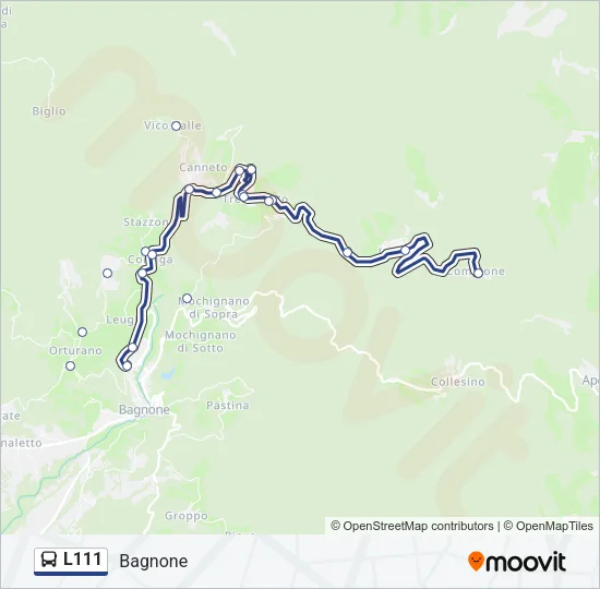L111 Bus Line Map
