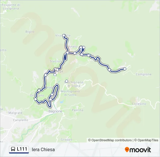 L111 Bus Line Map