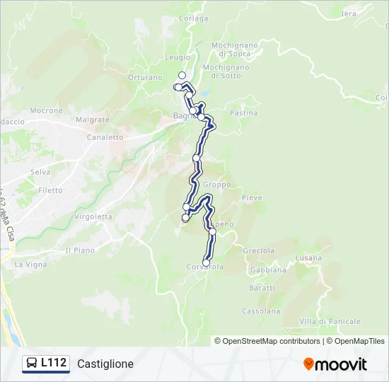 L112 Bus Line Map