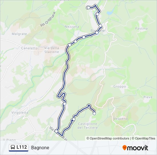 L112 Bus Line Map