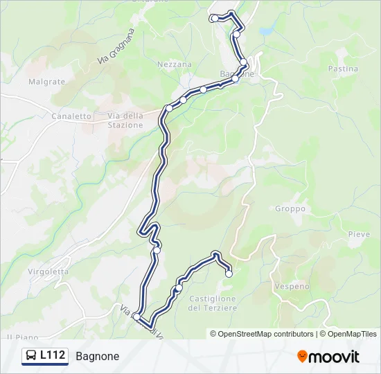 L112 Bus Line Map
