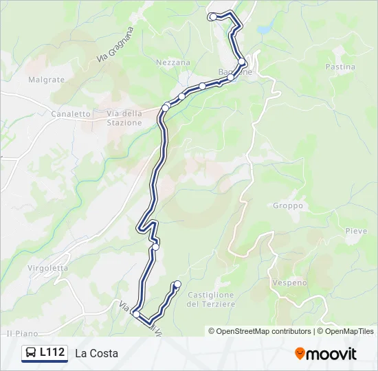L112 Bus Line Map