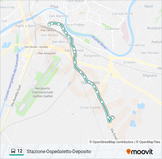 12 bus Line Map