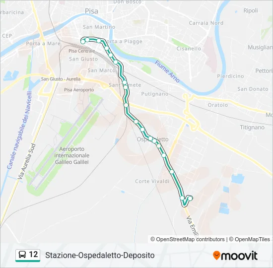 12 Bus Line Map