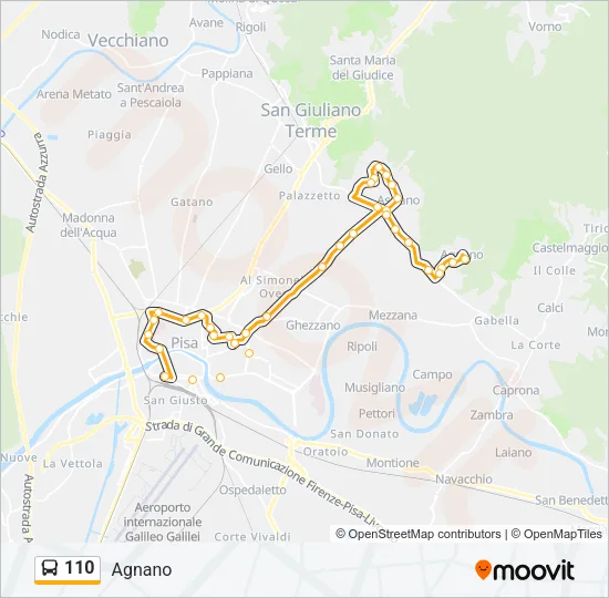 110 Bus Line Map