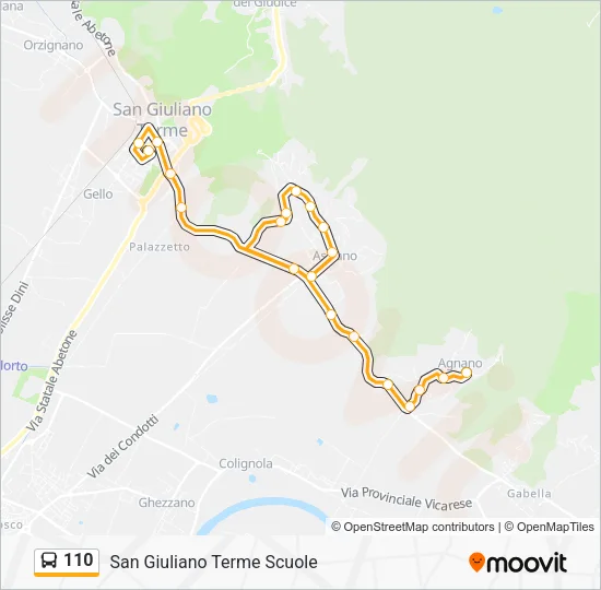 110 Bus Line Map
