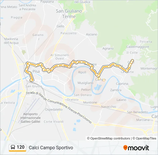 120 Bus Line Map