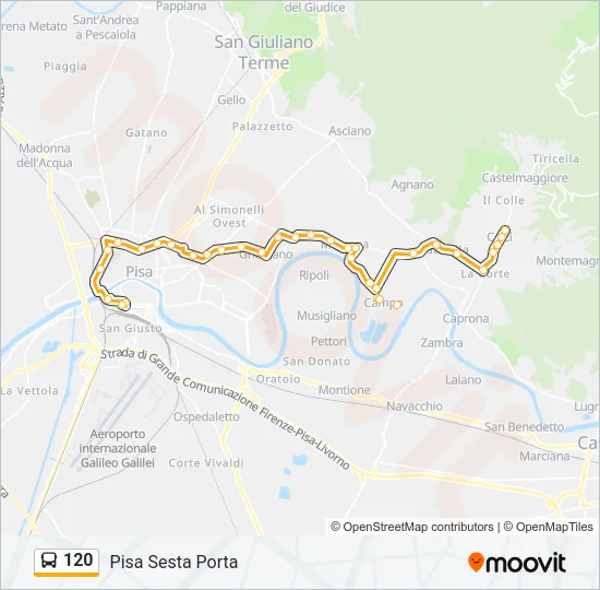120 Bus Line Map