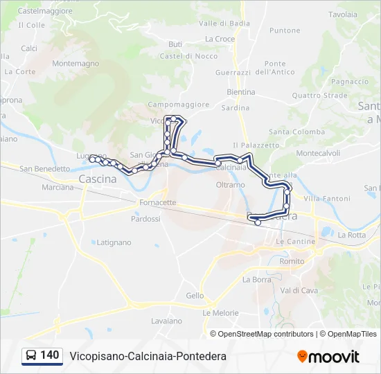 140 Bus Line Map