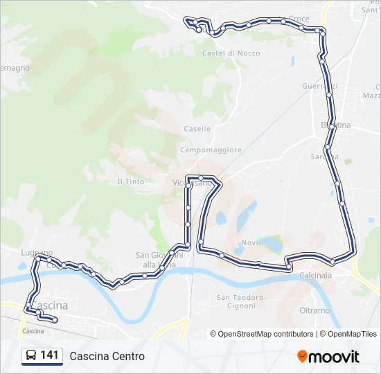 141 Bus Line Map