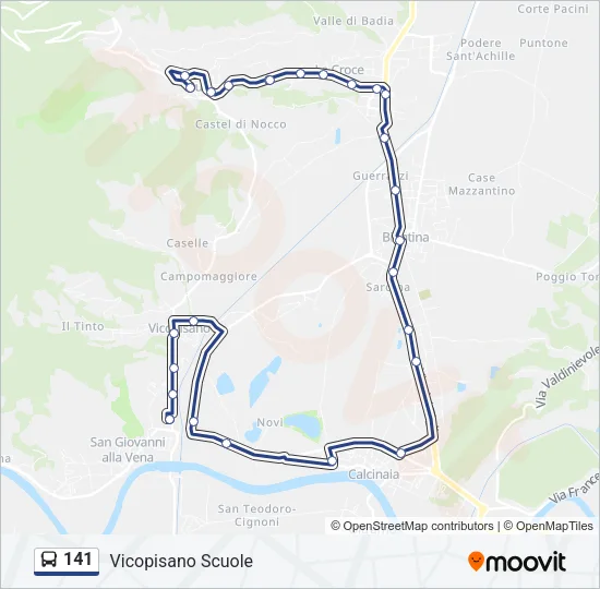 141 Bus Line Map