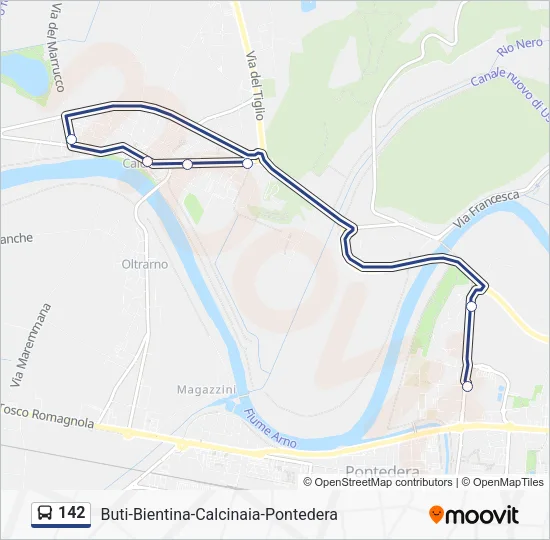 142 Bus Line Map