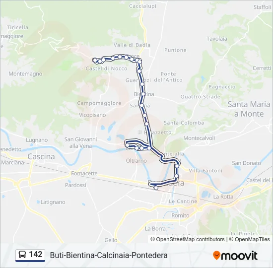 142 Bus Line Map