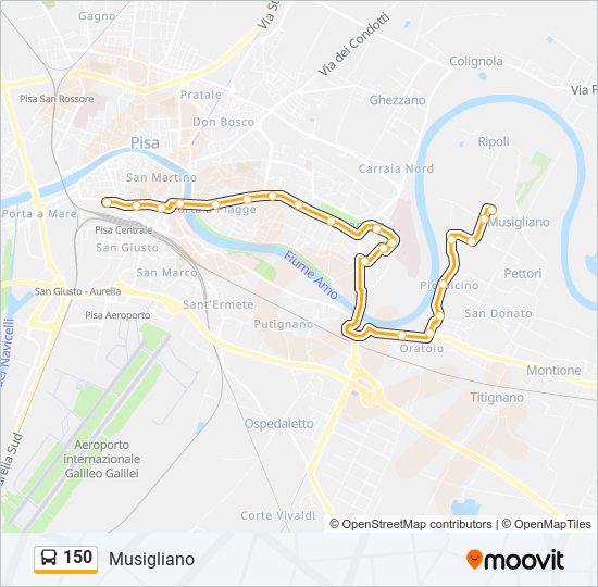 150 bus Line Map