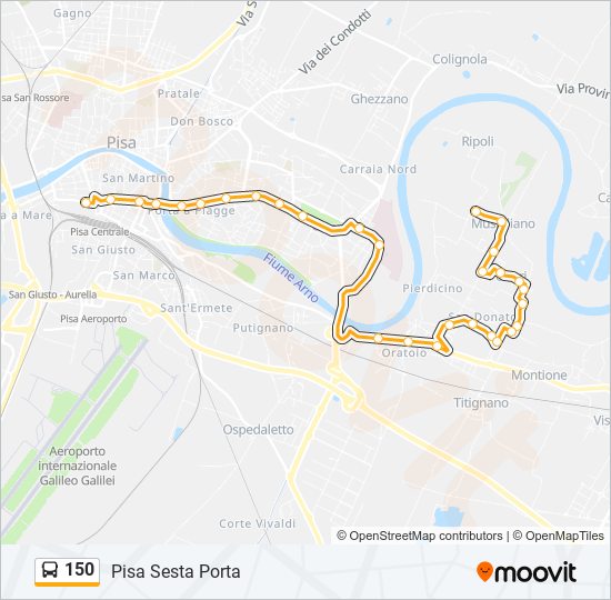 150 bus Line Map