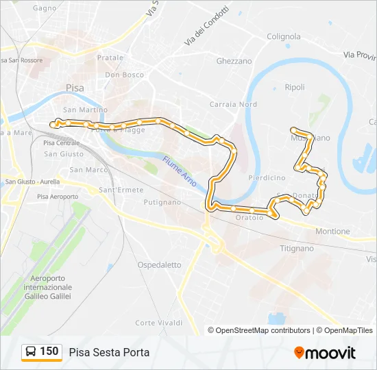 150 Bus Line Map