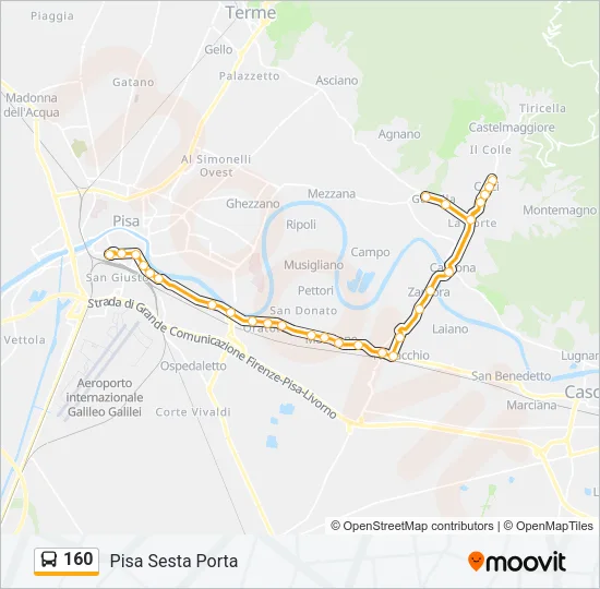 160 Bus Line Map