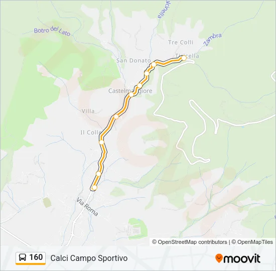 160 Bus Line Map
