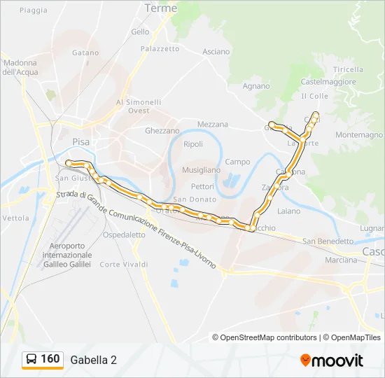 160 Bus Line Map