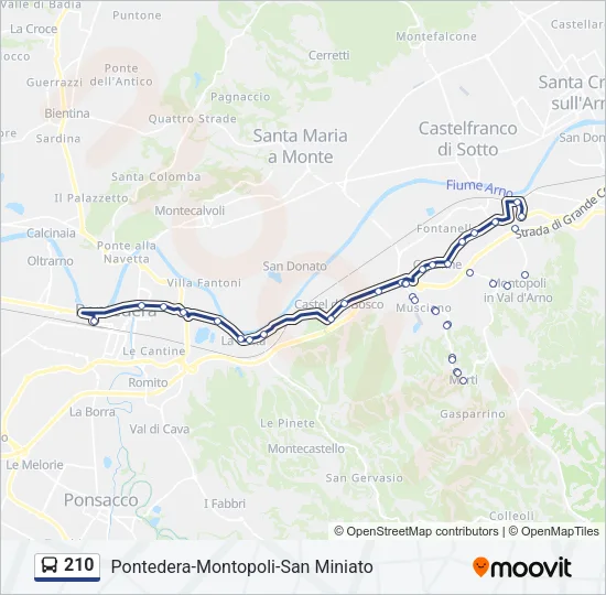 210 Bus Line Map