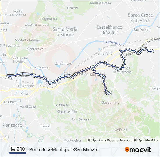 210 Bus Line Map