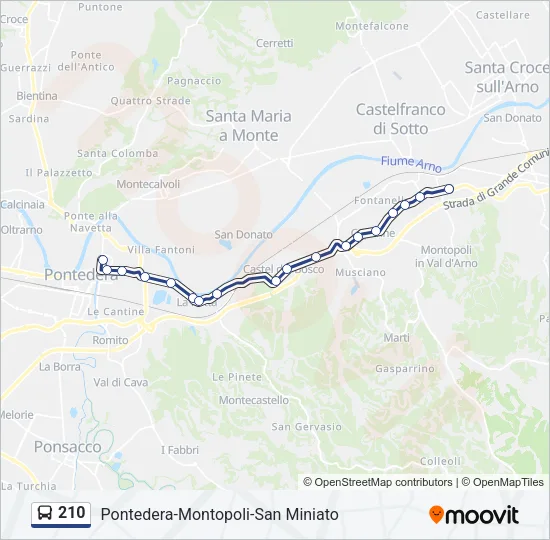 210 Bus Line Map