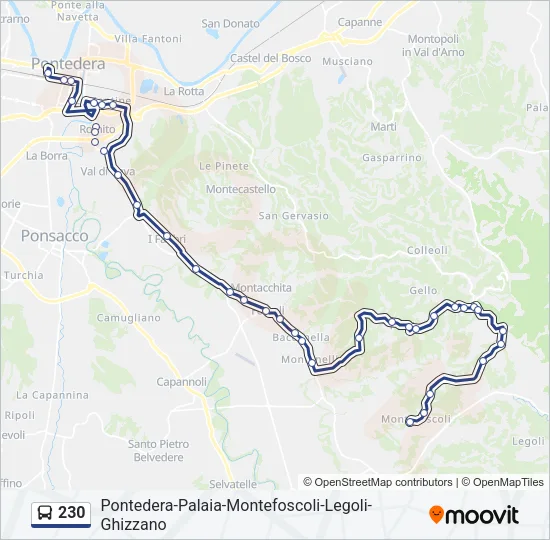 230 Bus Line Map