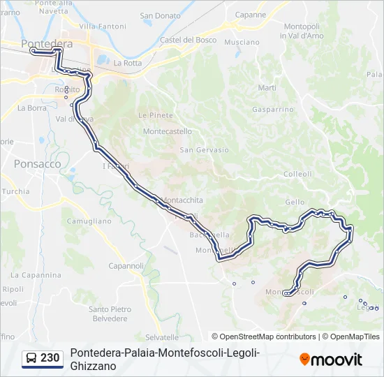 230 Bus Line Map