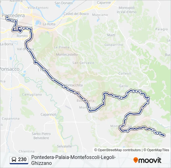 230 Bus Line Map